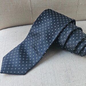 Men Tie Black W/ White Dot Tie Necktie Classic Tie Fashion Tie New
